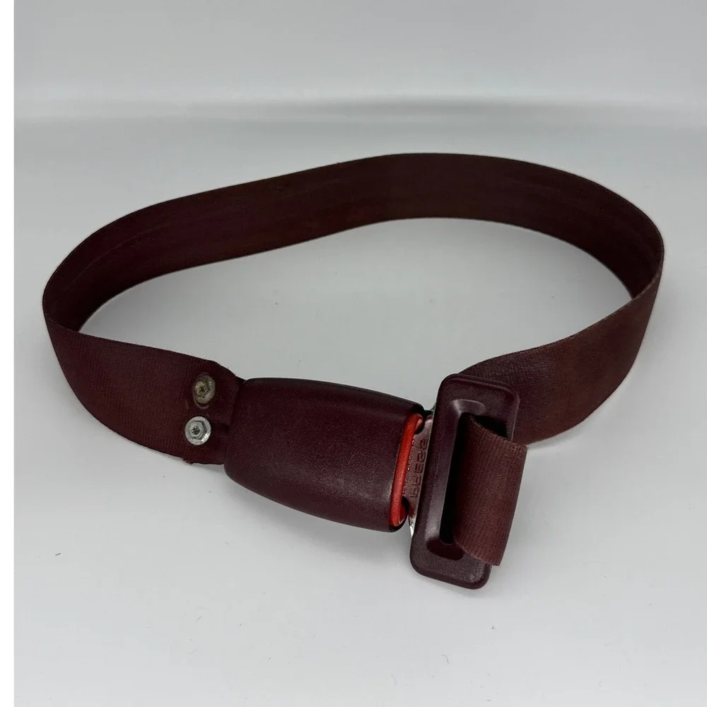Vintage Bendix Seat Belt Belt‎ Maroon Industrial Automotive Adjustable Upcycle